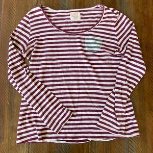 Women’s Quiksilver Long Sleeve Shirt Cotton Top Medium
